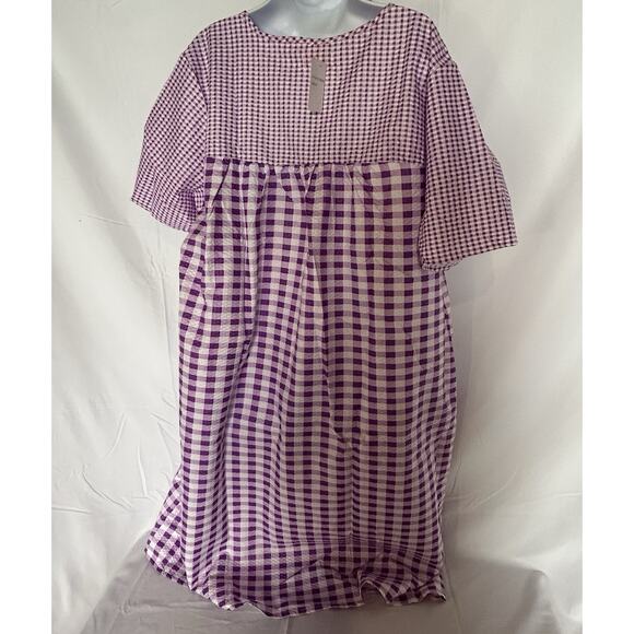 NWT Casual Nights Plus Size 2XL Mumu House Dress Night Gown Snap Buttons NEW - Picture 2 of 7